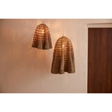 J-LINE LAMPENKAP GEVLOCHTEN BLAD NATUREL GROOT