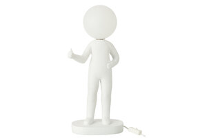 J-LINE TAFELLAMP DUIM OMHOOG HARS WIT