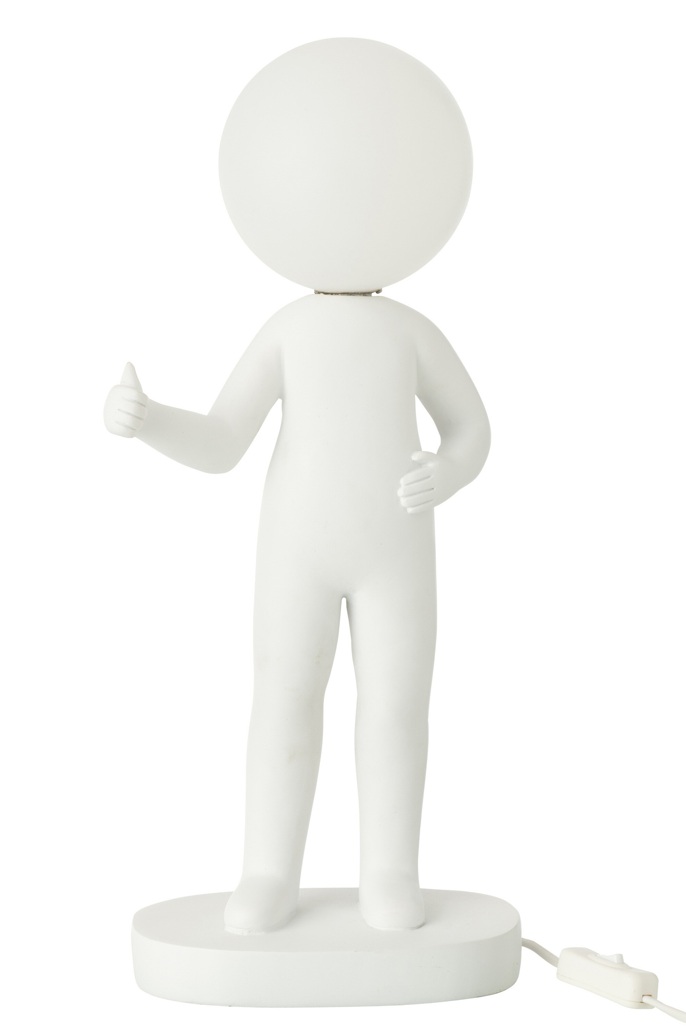 J-LINE TAFELLAMP DUIM OMHOOG HARS WIT