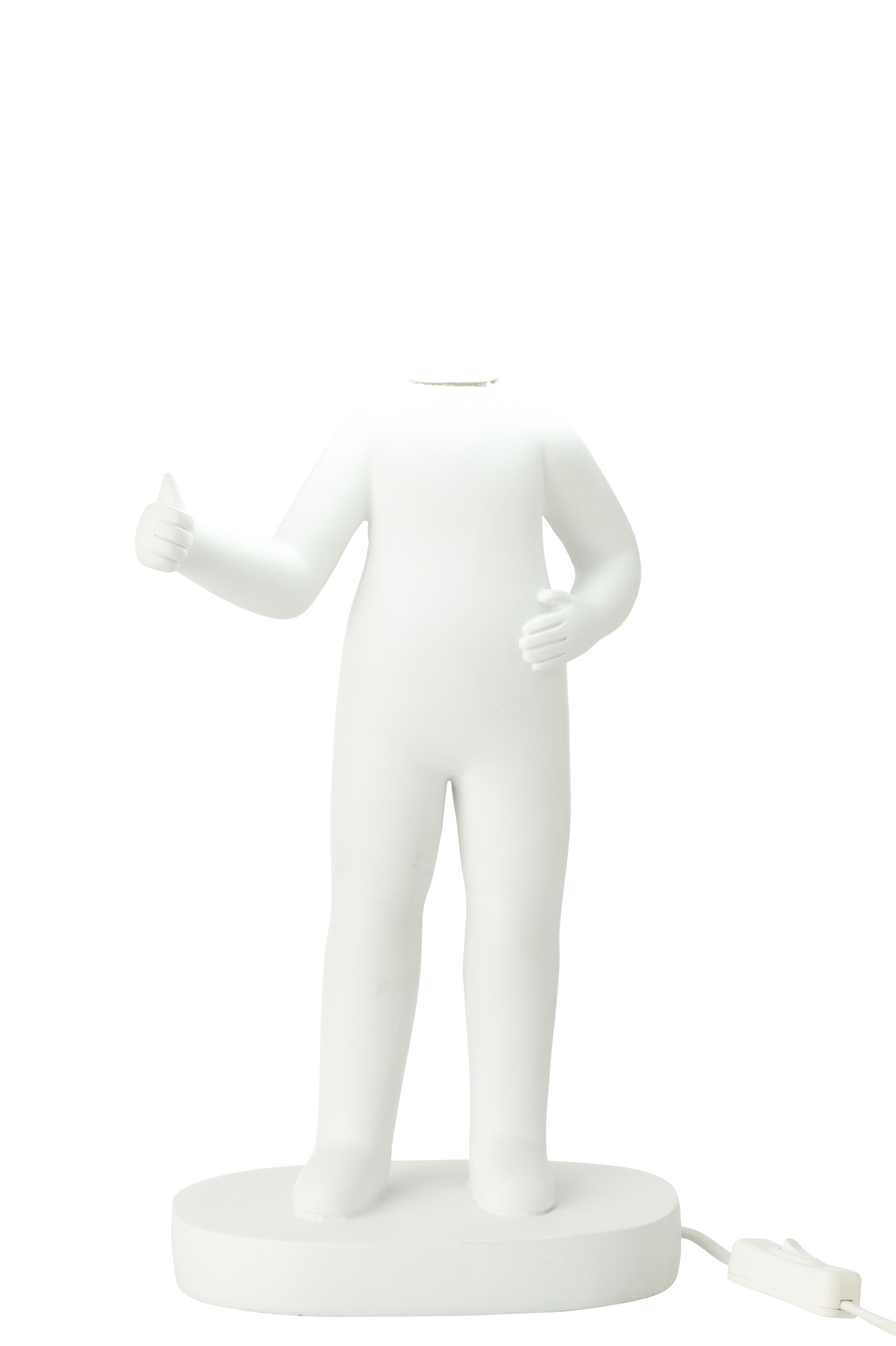 J-LINE TAFELLAMP DUIM OMHOOG HARS WIT