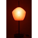 J-LINE TAFELLAMP GLAS METAAL ROOD