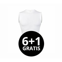 heren extra lang mouwloos shirt wit voordeelpack