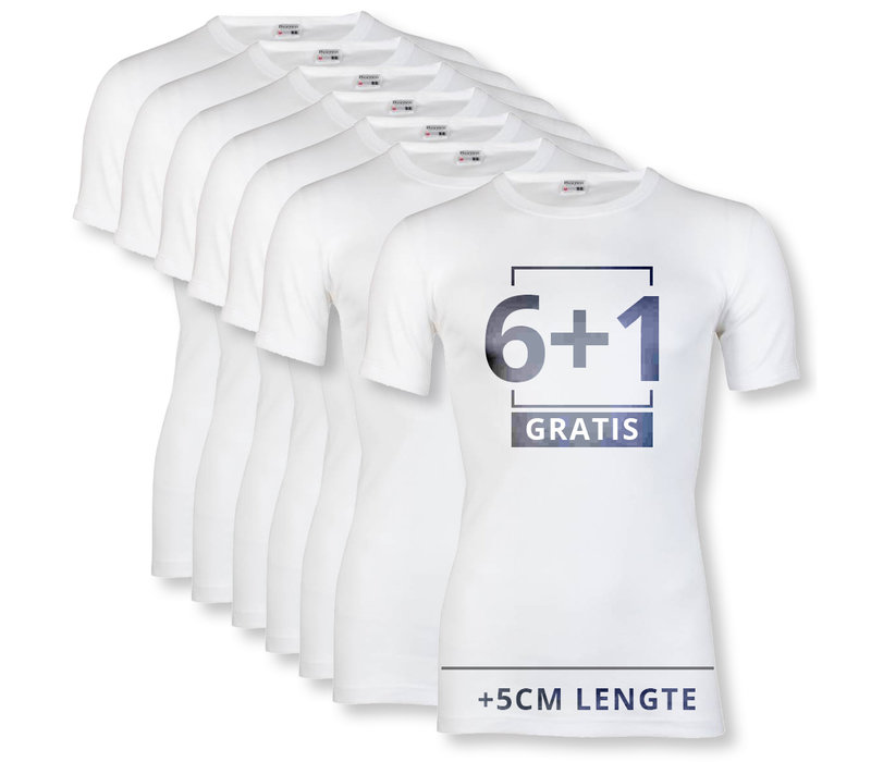 Beeren Heren T-Shirt Extra Lang M3000 Wit voordeelpack