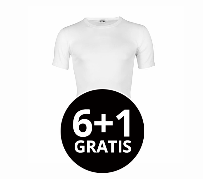 Bijdrager Geurloos Arrangement Beeren Heren T-Shirt Extra Lang M3000 Wit voordeelpack