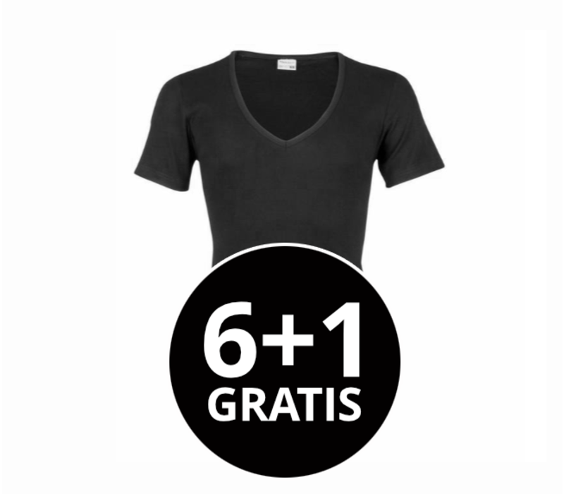 Zwakheid dilemma Wegversperring Beeren Heren Diepe V-Hals T-Shirt Extra Lang M3000 Zwart voordeelpack