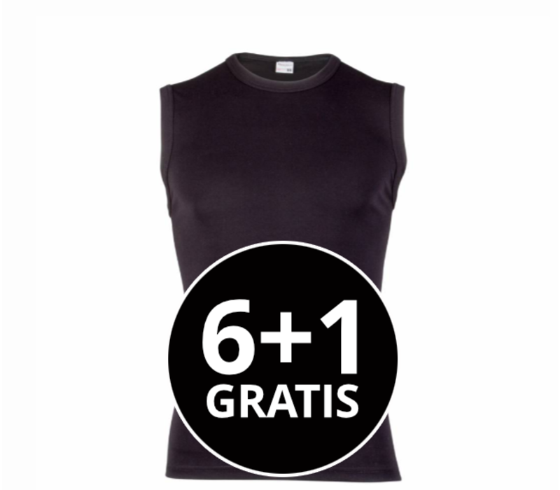 Beeren Heren Extra Lang Mouwloos Shirt Zwart voordeelpack