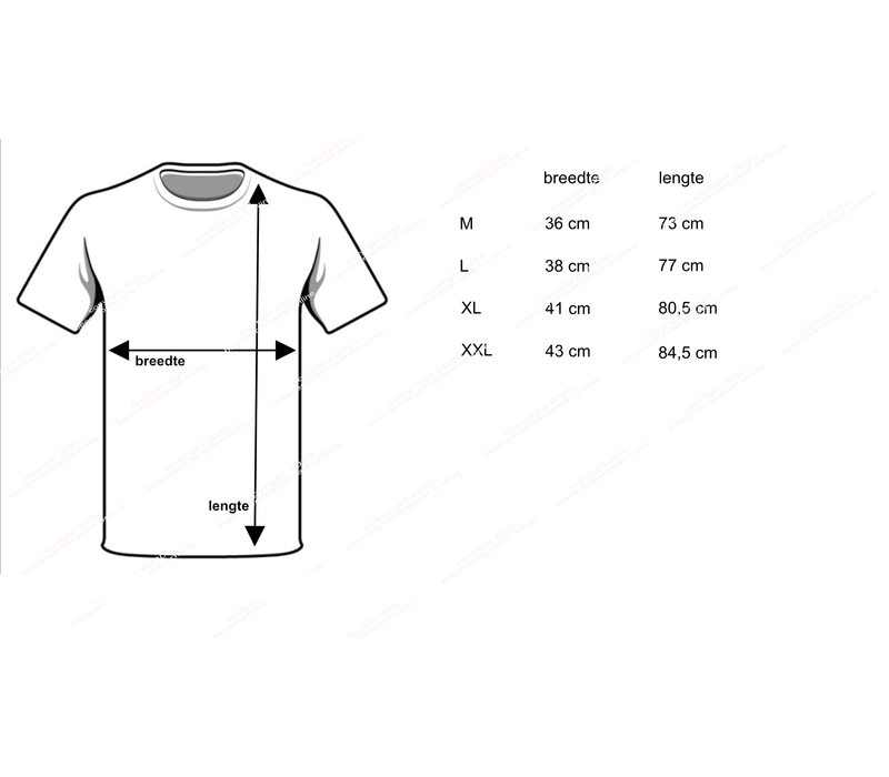 heren T-shirt extra lang M3000 wit 2-Pack