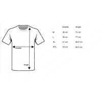 heren V-hals T-shirt extra lang M3000 zwart