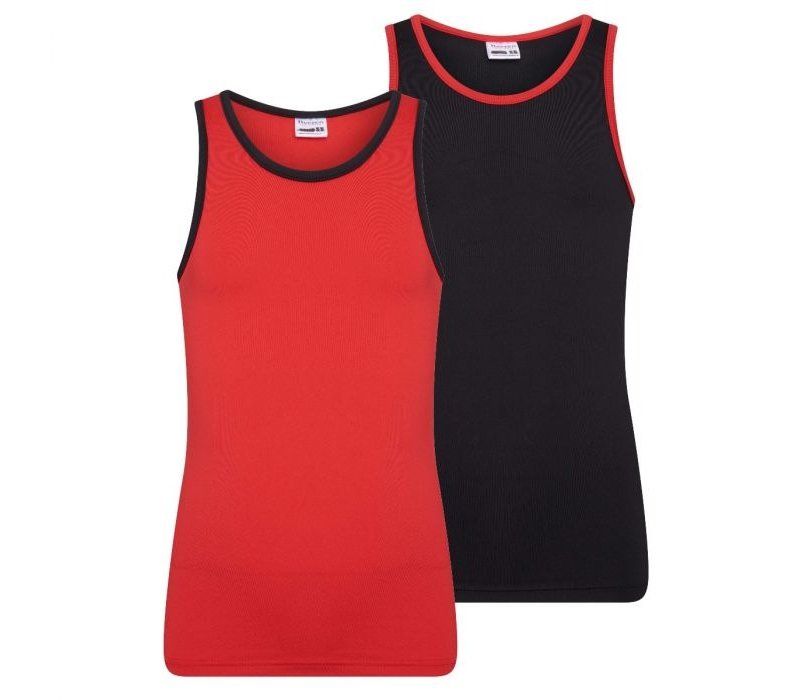 Meisjes Hemd 2-Pack rood/zwart