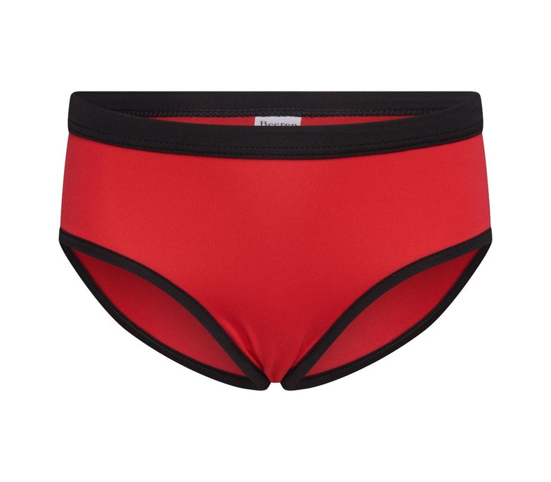 Meisjes slips 2-Pack rood/zwart