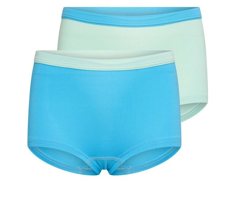 Meisjes boxer 2-pack mint/turquoise