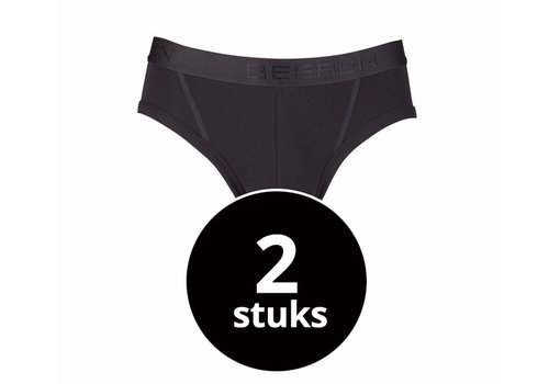 Beeren Heren Sportslip Zonder Gulp Young Zwart 2-Pack