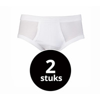 heren slip met gulp wit, briljant 2-Pack