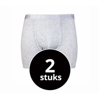 heren boxershort met gulp L-grijs 2-Pack