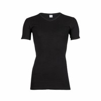 heren V-hals T-shirt extra lang M3000 zwart 2-Pack