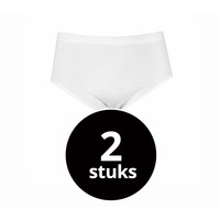 dames midislip briljant wit 2-Pack