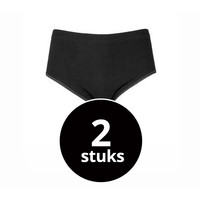 dames midislip briljant zwart 2-Pack