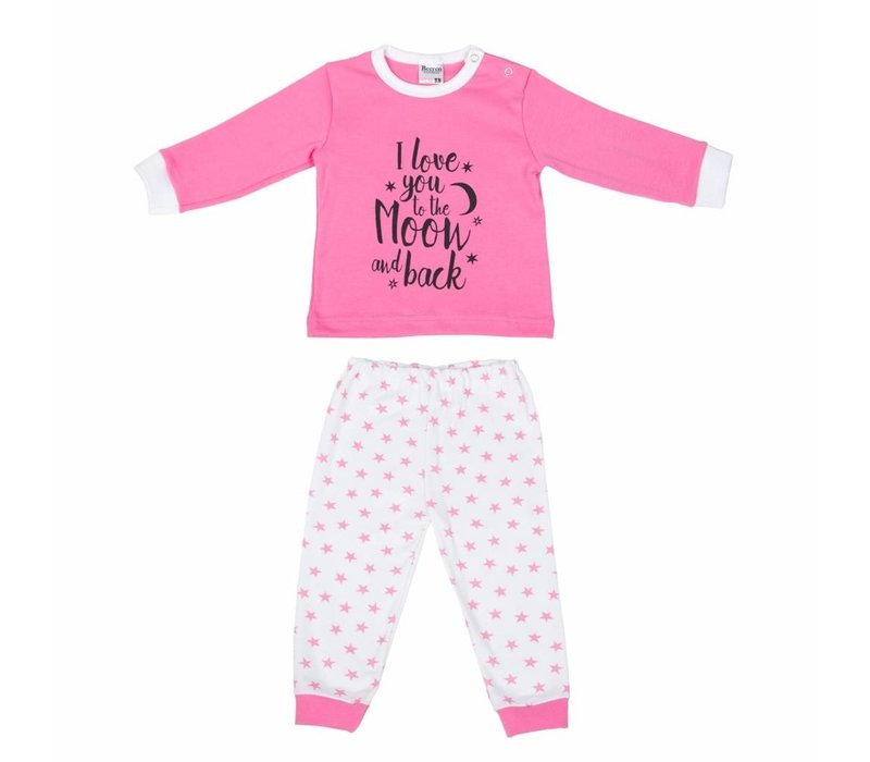 Beeren baby pyjama to the moon roze