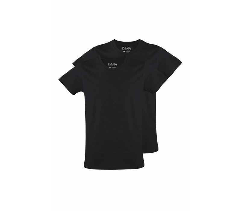 extra lange t-shirts 2-pack zwart