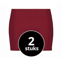 dames boxer elegance donkerrood 2-Pack