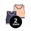 Beeren Meisjes Hesje 2-Pack Zalm/Donkerblauw