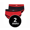 Beeren Meisjes Slips 2-Pack Rood/Zwart