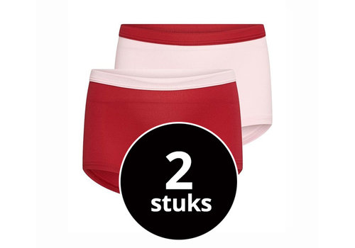 Beeren Meisjes Boxer 2-Pack Roze/Rood