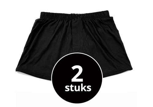 Heren Boxershort Wijd Zwart 2-Pack