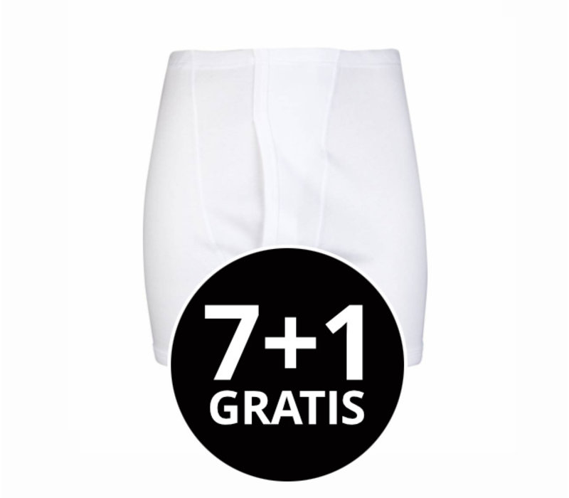 heren M3400 sportbroek met gulp wit voordeelpack