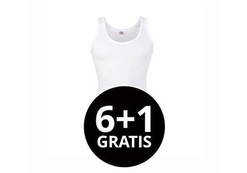 Beeren Heren Singlet Startex Wit voordeelpack