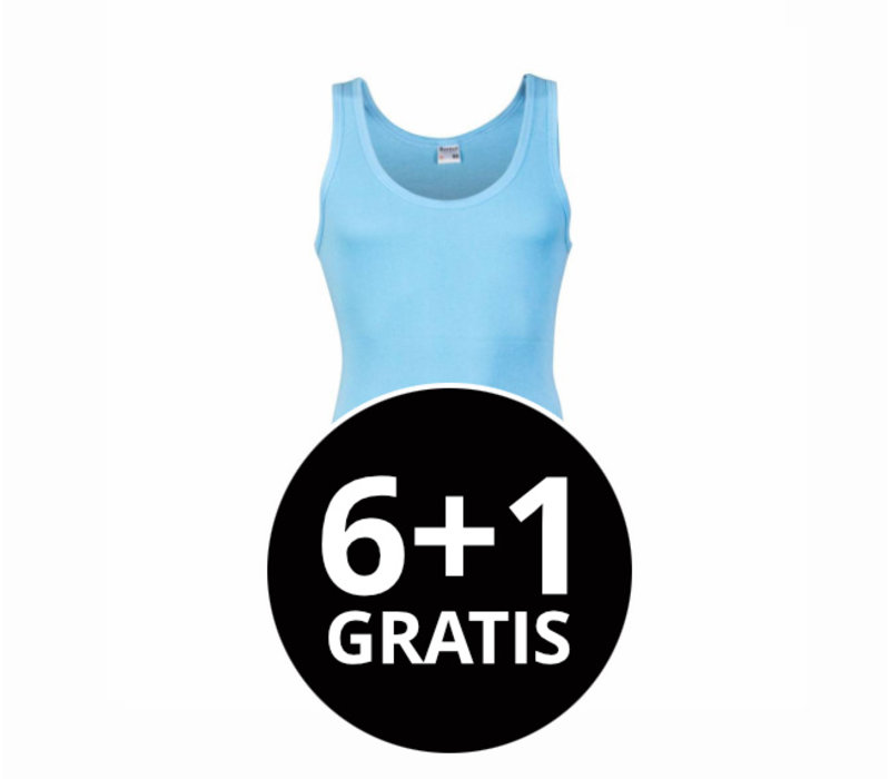 heren singlet M3000 blauw voordeelpack