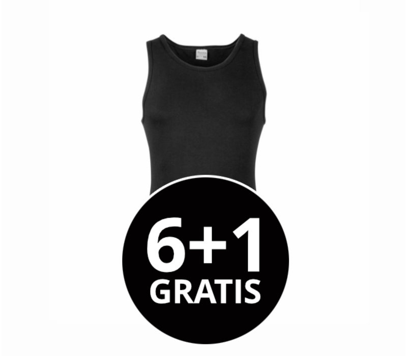 heren singlet comfort feeling zwart voordeelpack