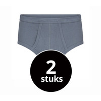 heren slip met gulp grijs, M3000 2-Pack