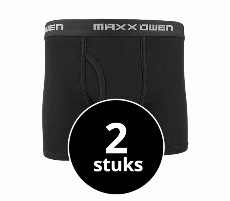 Maxx Owen Heren Boxershort Zwart-Fly 2-Pack
