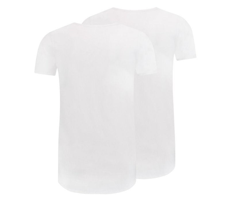 Rj Everyday Heren T-shirt Diepe V-hals Raw Edge (body fit)