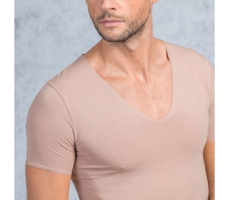 Rj Everyday Heren T-shirt Diepe V-hals Raw Edge (body fit)