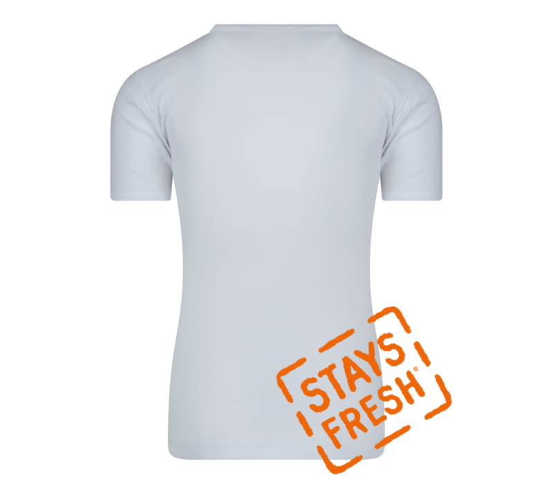 Beeren Heren T-Shirt Stays Fresh V-hals M3000 Wit voordeelpack