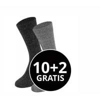 Lamswollen Sokken Mega Voordeelpack Grijs/Melange