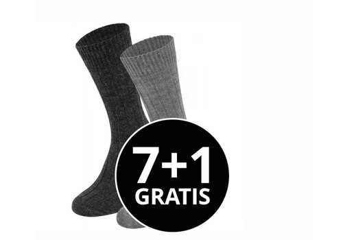 Lamswollen Sokken Voordeelpack Grijs/Melange