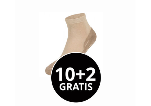 Halfhoge Wandelsokken Met Badstof Zool Mega Voordeelpack Beige