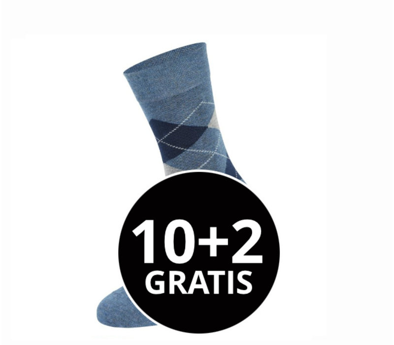 Sokken Met Ruiten Motief Mega Voordeelpack Jeans