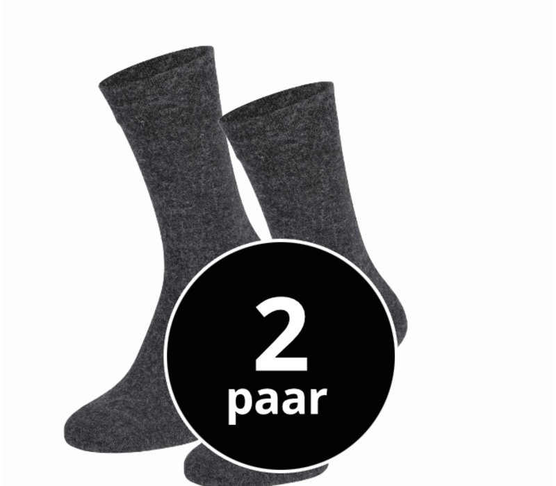 Sokken Met Wol 2-Pack Antraciet