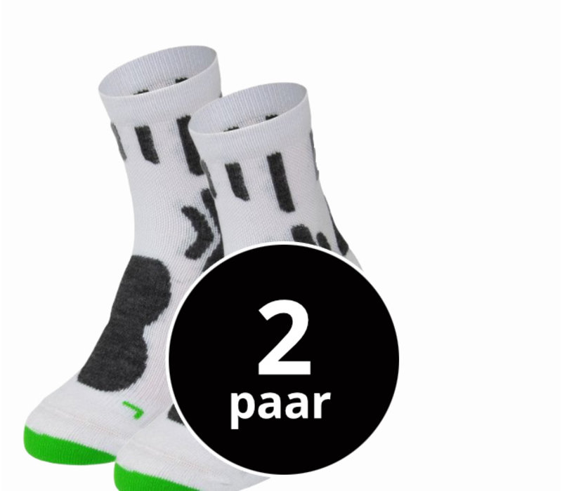 Wandelsokken Met Badstof Zool 2-Pack Wit