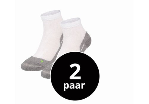 Halfhoge Wandelsokken Met Badstof Zool 2-Pack Wit