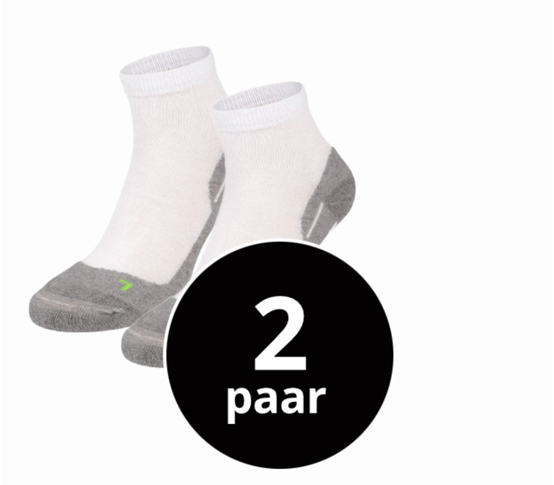 Halfhoge Wandelsokken Met Badstof Zool 2-Pack Wit