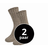 Wollen sokken 2-Pack Bruin