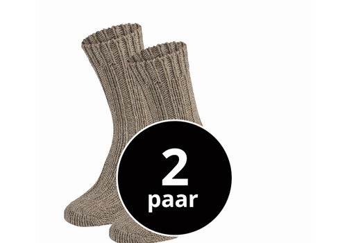 Wollen sokken 2-Pack Bruin