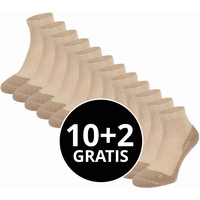 Halfhoge Wandelsokken Met Badstof Zool Mega Voordeelpack Beige