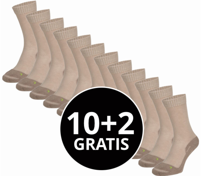 Wandelsokken Mega Voordeelpack Beige