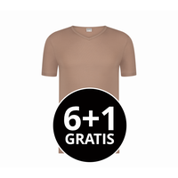 Beeren Heren T-Shirt Extra Lang Green Comfort V-Hals Huidskleur Voordeelpack